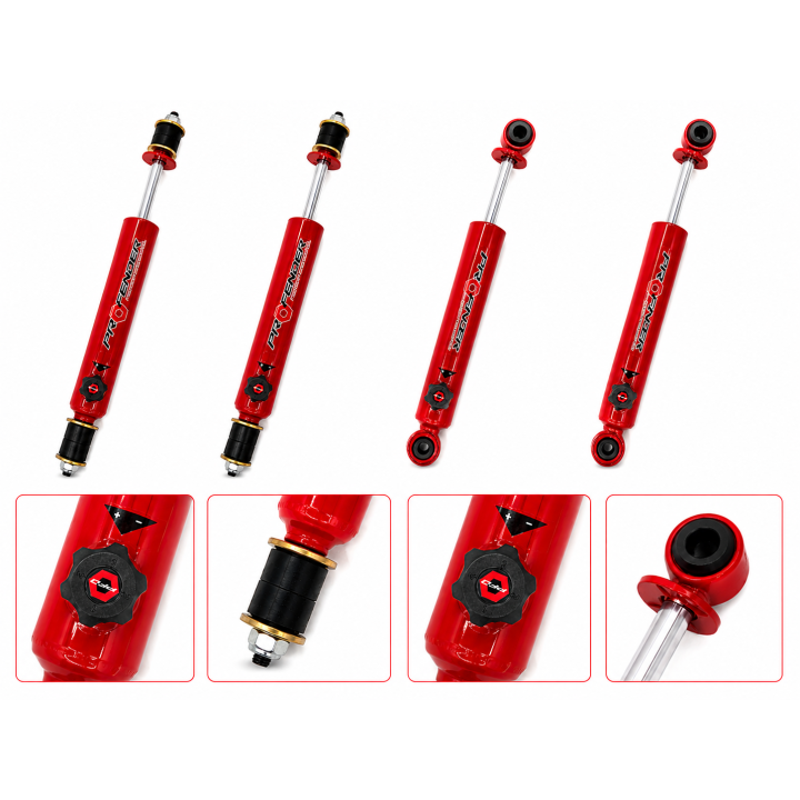 Kit 4 Amortecedores +5cm Profender Big Bore Mitsubishi Pajero MK1 1984-1991