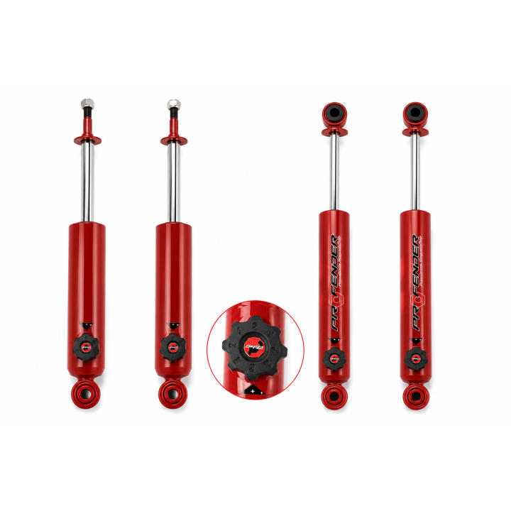 Kit 4 Amortecedores +5cm Profender Big Bore Mitsubishi Pajero MK1 1984-1991