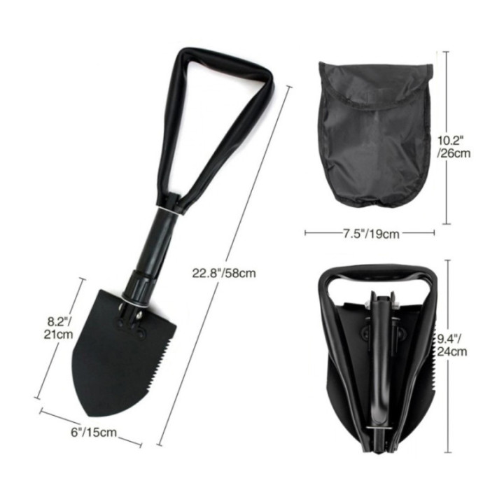 PALA DE RESGATE PLEGABLE NEGRO