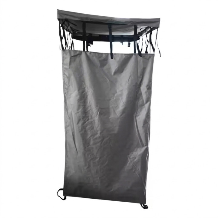 Toldo Ducha Camper XWASH01 1x1m Gris con LED
