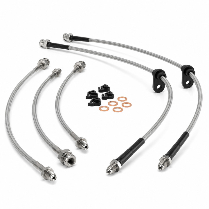 Kit Tubos de Travão em Malha de Aço X-Choice Mitsubishi Pajero V20 1991-1999 +5cm