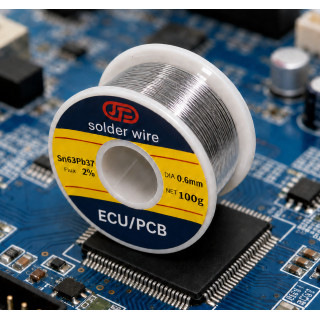 Hilo de Soldadura Sn63Pb37 0.6mm 100g para ECU/PCB