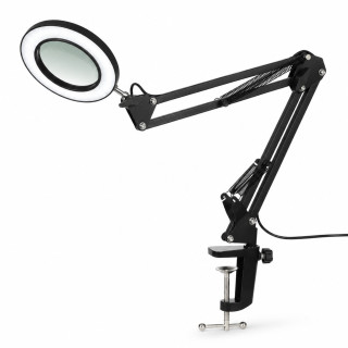 Lupa LED Mesa 10X 72 LEDs USB Brazo Articulado