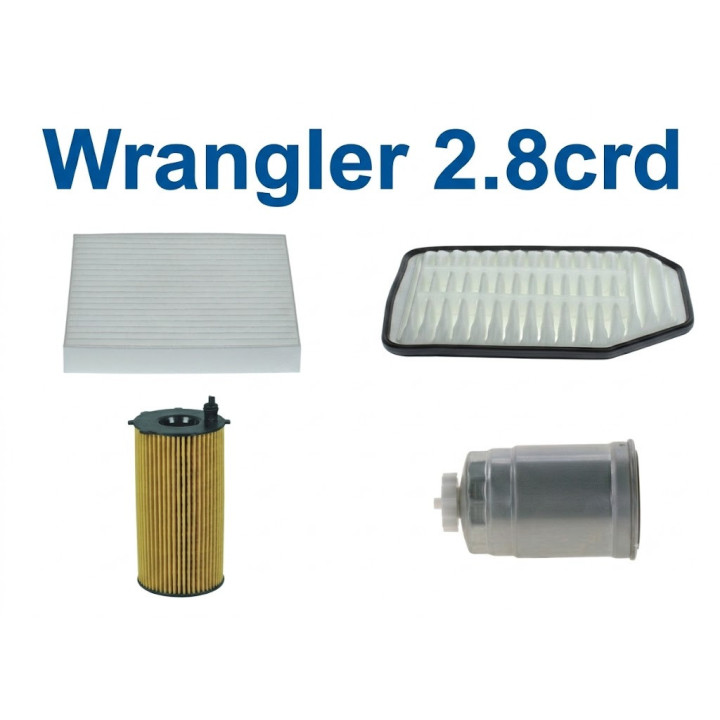 Pack Filtros Manutenção Jeep Wrangler 2.8 CRD