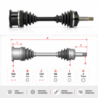 Palier / Transmisión Delantera Derecha Mitsubishi Montero MK1 Caja Manual