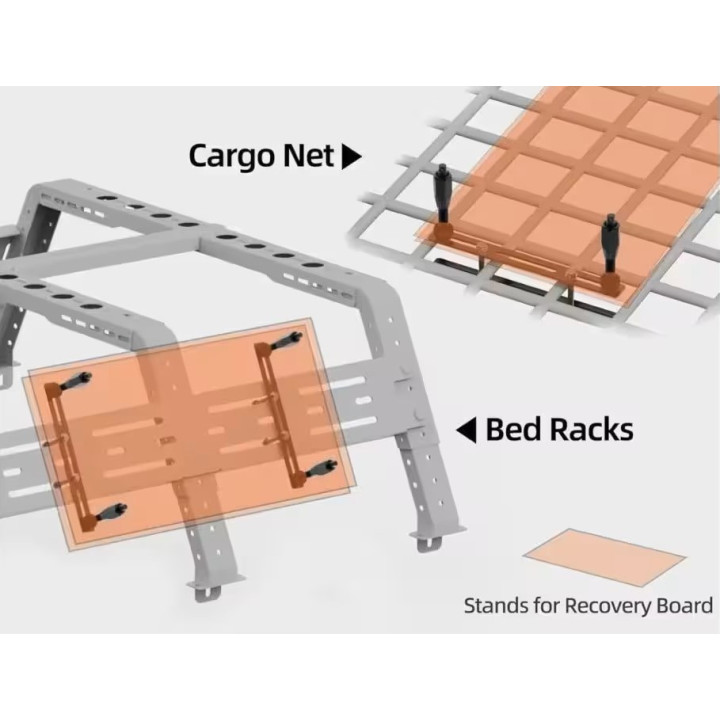 Kit Suportes para Pranchas de Desatasco 4x4