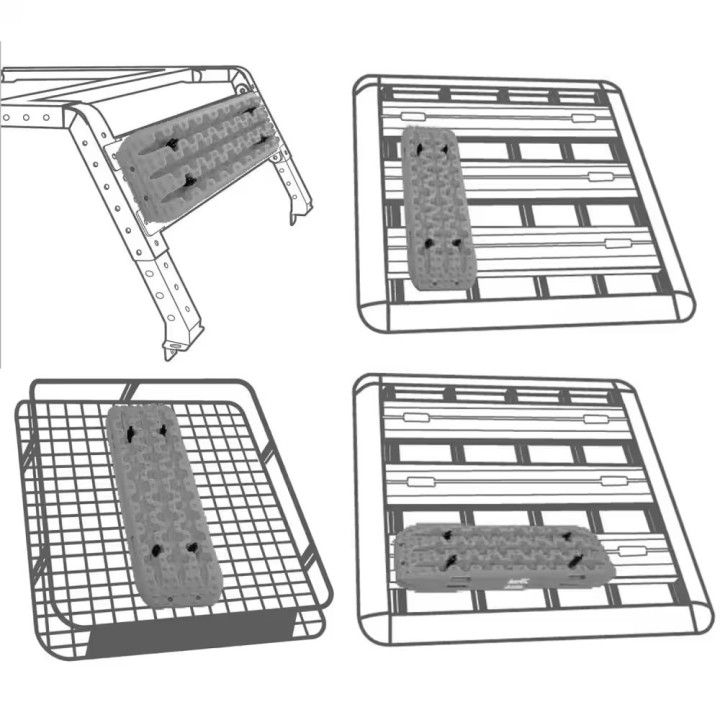 Kit Soportes para Planchas de Desatasco 4x4