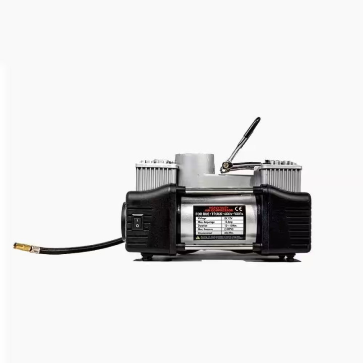 Compressor de Ar 12V com Kit Repara Furos para Carro, Moto e 4x4