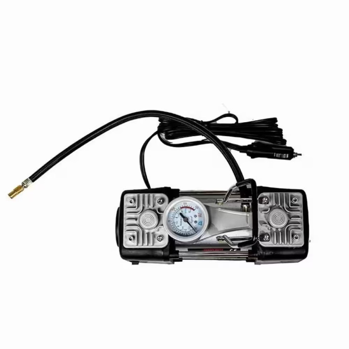 Compresor de Aire 12V con Kit Repara Pinchazos para Coche, Moto y 4x4
