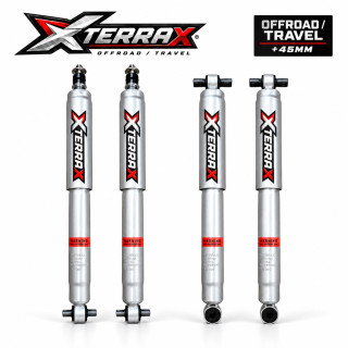 Kit 4 Amortecedores XterraX Suspension Range Travel / Offroad +45mm Jeep Cherokee XJ