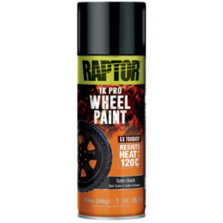 Spray Tinta Raptor para Jantes Preto Acetinado | Raptor