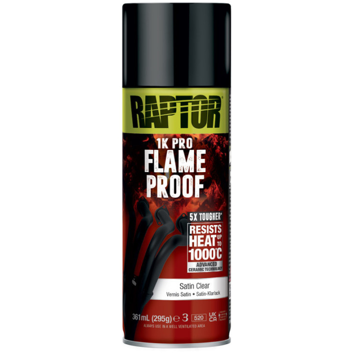 Spray Tinta Raptor para Sistemas de Escape Verniz Acetinado | Raptor