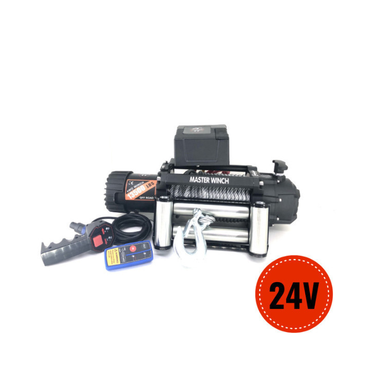 GUINCHO 13500 LBS TDS 24V CABO AÇO